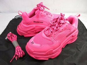 極美品 【バレンシアガ BALENCIAGA】 524039 メッシュ スニーカー トリプルソール 厚底 靴 (レディース) size24.5 ピンク系 ■30LZ4568■