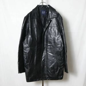 90s オールドギャップ レザーカーコート GAP leather 90年代 M メンズ ジャケット 革ジャン Schott コート ショット LONDON Paul Smith