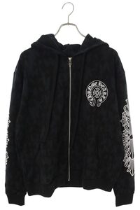 クロムハーツ パーカー SWTSHRT HD ZIP サイズ:M セメタリー総柄プリントダガージップアップパーカー 中古 SJ02