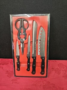 新品　未使用　未開封 刀匠　兼守　 キッチン刃物　 5点セット 　キッチン用品 　調理器具 　ナイフ 　ハサミ 　包丁　ek-535y2