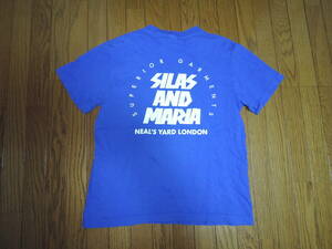 SILAS AND MARIA サイラス Tシャツ S 青 サークルロゴ カットソー