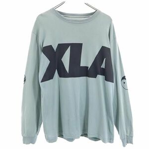 エクストララージ 長袖 Tシャツ M グリーン系 XLARGE ロンT デカロゴ メンズ