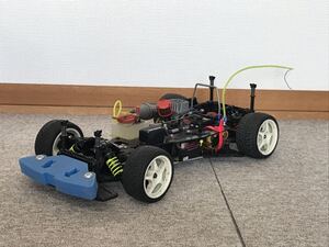 送料無料 1/10 京商 エンジンカー ラジコン車体 OS MAX FP10 カーボン アルミパーツ カスタム多数 KYOSHO 当時物 旧車