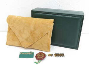 17254 ロ607-084　ロレックス　箱 コマ タグ　まとめ セット　グリーン 緑色　BOX ケース　目立つ傷汚れ少なめ　ブランド ROLEX　ヤ60
