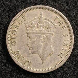 イギリス領マラヤ 10セント白銅貨（1950）ジョージ6世 [E178]