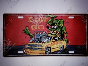 ラットフィンク サインプレート ライセンスプレート ナンバー RATFINK LP2998