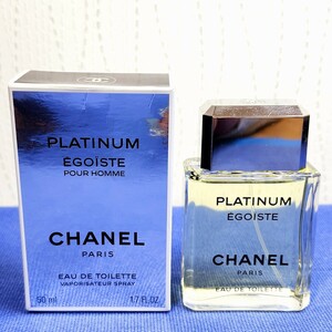 CHANEL EGOISTE PLATINUM◆シャネル エゴイスト プラチナム◆50ml◆オードトワレ◆ヴァポリザター/スプレータイプ◆未使用品/スレあり