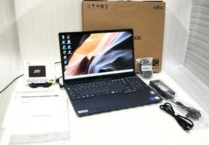 富士通LIFEBOOK AH53/F3 Win11　極美品 Core i7 第11世代 CPU1195G7 メモリ16GB Fhd1920x1080 Blu-ray M.2 SSD512GB+新品SSD2TB Office2021