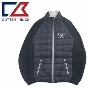 美品 軽量極暖 CUTTER&BUCK 撥水防風 蓄熱保温 ストレッチ ダウンジャケット ブルゾン M カッター&バック ゴルフウェア デサント 2411227