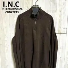 I.N.C INTERNATINAL CONCEPTS　リブニットハーフジップ