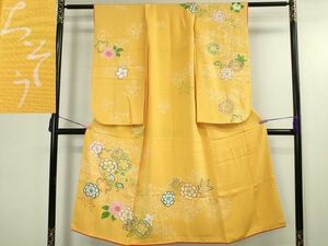 平和屋2■極上　創業460年・千總　七五三　女の子　7歳　祝儀　駒刺繍　橘花文　金彩　逸品　DZAA2228kh4