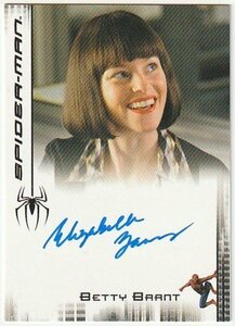 UPPER DECK MARVEL SPIDER-MAN エリザベス・バンクス 直筆サインカード『スパイダーマン/ベティ・ブラント』