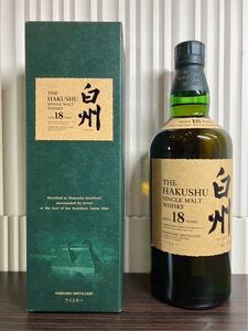 店舗/2202 未開栓 白州 18年 箱付き サントリー ウイスキー 43% 700mL SUNTORY HAKUSHU