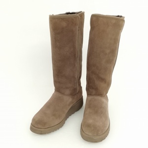 アグ オーストラリア UGG australia 1013429 KARA ロング ムートンブーツ 22cm ブラウン 茶 レディース