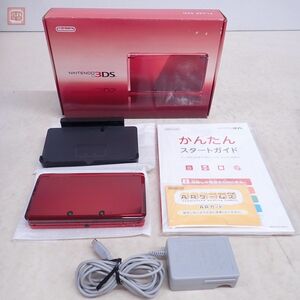 1円〜 動作品 シリアル一致 ニンテンドー3DS 本体 CTR-001 フレアレッド FLARE RED 任天堂 Nintendo 箱説付【10