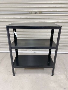 中古 中古 スチールラック 3段 60×30×73cm スチール棚 収納 オフィス家具 事務用品 収納棚 飾り棚 黒 引取歓迎 茨城県 0610あわ1 M 180