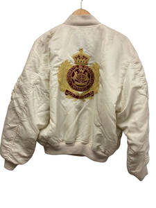 90’ｓ JUST BIGI THE GARMENT BELONGS TO MA-1フライトJKT　白　M