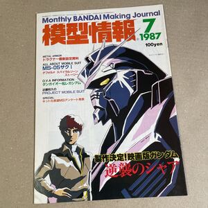 模型情報 ホビージャパン MJ ガンプラ　プラモデル　1987 7月