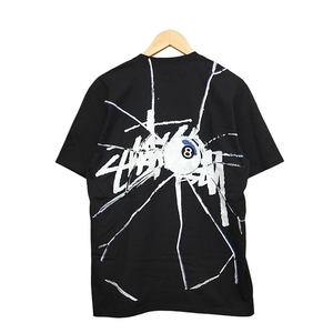 WC380 STUSSY ステューシー SHATTERED TEE 8ボール プリント 半袖 Tシャツ Mサイズ ブラック シャタード ほぼ未使用 ●60