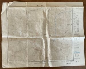 PA-8184 ■送料無料■ 槍ヶ岳 長野県 山 飛騨山脈 地図 古地図 古書 古文書 紙 印刷物 昭和36年7月 縦46cm 横58cm ●書込み有/くKAら