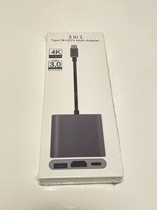 3in1 USB-C→HDTVマルチアダプター　4k対応　新品