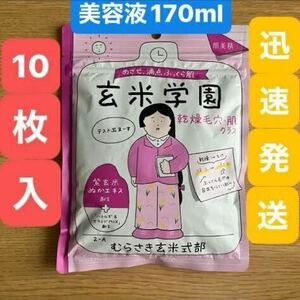 迅速発送 未開封★玄米学園 10枚入 1袋 乾燥毛穴・肌クラス●クラシエ 肌美精●日本製 シート美容マスク 美顔 美肌 キメ