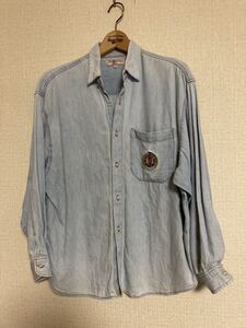 80~90s USA製　GUESS JEANS デニムシャツ　90sヴィンテージ　ビッグシルエット