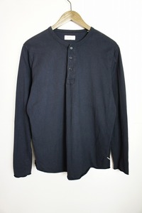 SATURDAYS NEW YORK CITYサタデーズ ニューヨーク シティ ヘンリーネック ロンT 長袖 Tシャツ カットソー 紺717N