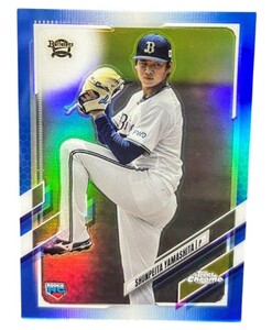 topps chrome 2021 山下舜平大 150枚限定 Blue refractor ルーキーカード オリックスバファローズ 侍ジャパン