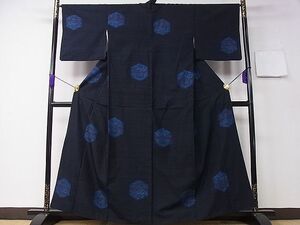 平和屋着物■上質な紬　亀甲花文　逸品　CAAC2002an