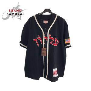 新品未使用 Supreme シュプリーム ×Mitchell & Ness 23AW Baseball Jersey Black サイズXL ブラック 黒 レッド ウール 409120 新品