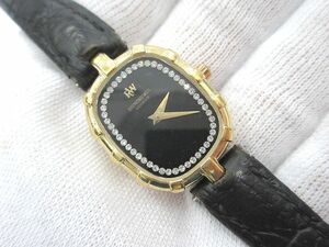 ☆RAYMOND WEIL レイモンドウィル スクエア ブラック文字盤 3743 2針 クォーツ レディース 腕時計 中古 現状稼働品☆