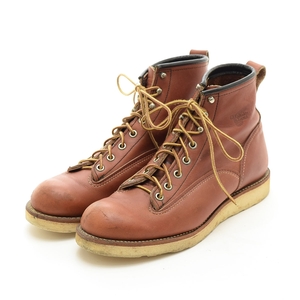 ●522963 RED WING レッドウィング ●ワークブーツ LINEMAN BOOTS 2907 サイズ8.5D/26.5cm ラインマン メンズ USA製 ブラウン