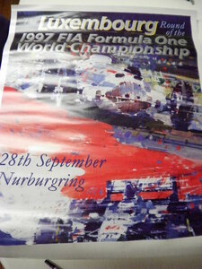 BG-2　大判ポスター　1997　FIA Formula One World Championship 28th September Nurburgring ルクセンブルク　ニュルブルクリンク