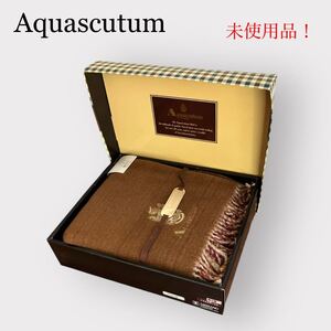 Aquascutum アクアスキュータム ひざ掛け カシミヤ混 松本繊商 未使用品 日本製