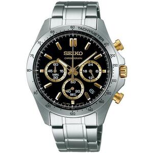 SEIKO セレクション SPIRIT スピリット 8Tクロノ クオーツ クロノグラフ 横型 ブラック シルバーメンズ腕時計SBTR015 新品 未使用タグ付き