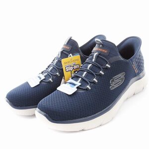 未使用品 スケッチャーズ SKECHERS タグ付き サミッツ ハイ レンジ スニーカー スリッポン 靴 ローカット 28cm US10 紺