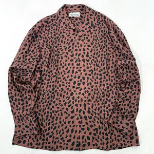 23AW WACKO MARIA LEOPARD OPEN COLLAR SHIRT L/S XL BROWN HAWAIIAN SHIRT L/S TYPE-2 ワコマリア レオパード オープンカラーシャツ