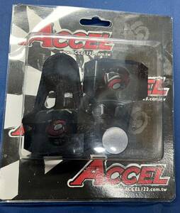 ACCEL バーマウントライザー 22.2mm バイク 黒