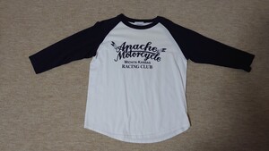 【アコースティック　Acoustic】ラグランTシャツ Sサイズ　白　紺色　ホワイト　ネイビー　メンズ　七分袖