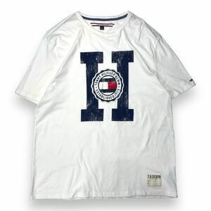 TOMMY HILFIGER トミーヒルフィガー 半袖Tシャツ カットソー ロゴプリント ホワイト XL 