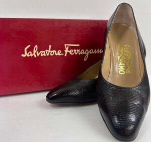 Salvatore Ferragamo フェラガモ パンプス ブラック サルヴァトーレ レザー サルヴァトーレフェラガモ 黒 ハイヒール