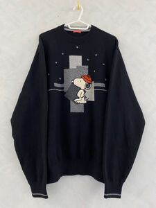 GREEN CLUBS × PEANUTS ニットセーター サイズ4 カシミヤ混 グリーンクラブ スヌーピー ピーナッツ Snoopy GREENCLUBS ライカ ゴルフ GOLF