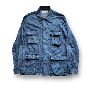 REMI RELIEF × BEAMS PLUS レミレリーフ　ビームス別注 ミリタリー シャツ ジャケット　デニムジャケット　定価26000円　サイズL 