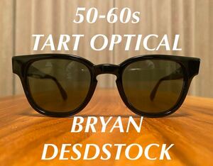 TART BRYAN タート ブライアン ヴィンテージ ブラック サングラス 眼鏡 vintage USA ウェリントン 50s 60s Deadstock デッドストック