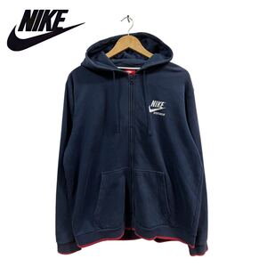 NIKE ジップパーカー USA古着 ナイキ zipup sweatparka スポーツブランド バックプリント 洗濯済 アメリカ古着 plywood 2306