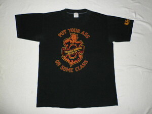 ☆ビンテージ 80s Harley Davidson Tシャツ (M) “put your ass on some class”　70ｓ ハーレー ヴィンテージ　 ハーレーTシャツ