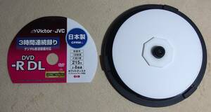 VICTOR JVC DVD-R DL 2-8x 215min 1ケースx8枚、合計8枚