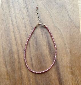 -SUI8- No.47 極小ガーネットのブレスレット　14kgf 16cm-18cm so beautiful garnets bracelet 14kg