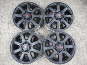 パジェロミニ　MITSUBISHI　15X5.0J　+46　54/114.3　レッドスリーダイア【マッドブラック塗装】超希少JWL-T　ENKEI製　当時物　MITSUBISHI